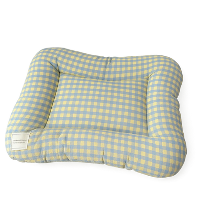 Tapis de Lit Chauffant Respirant pour Chien – Coussin de Couchage Doux Macaron à Carreaux pour Animaux avec Base Antidérapante pour Chats et Chiens