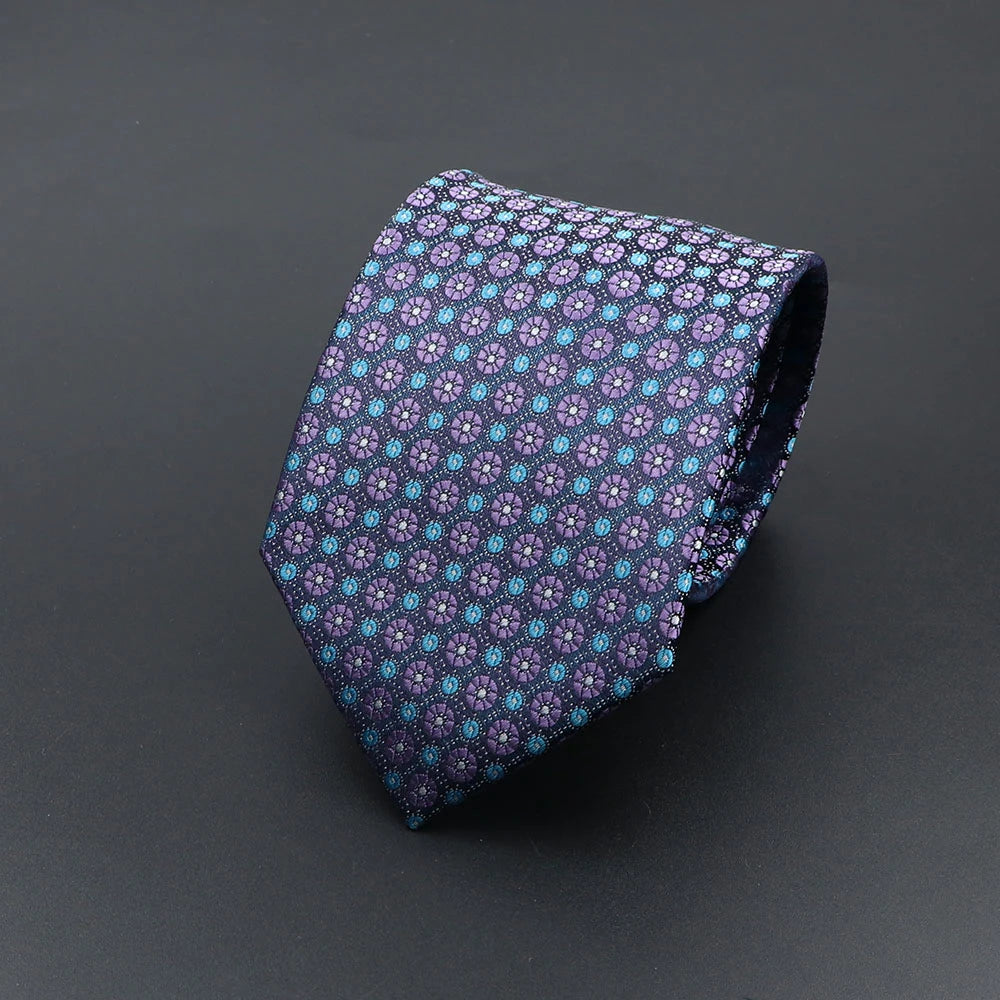 Corbata de hombre de fantasía con perro de dibujos animados, Paisley, rayas y lunares para negocios y bodas
