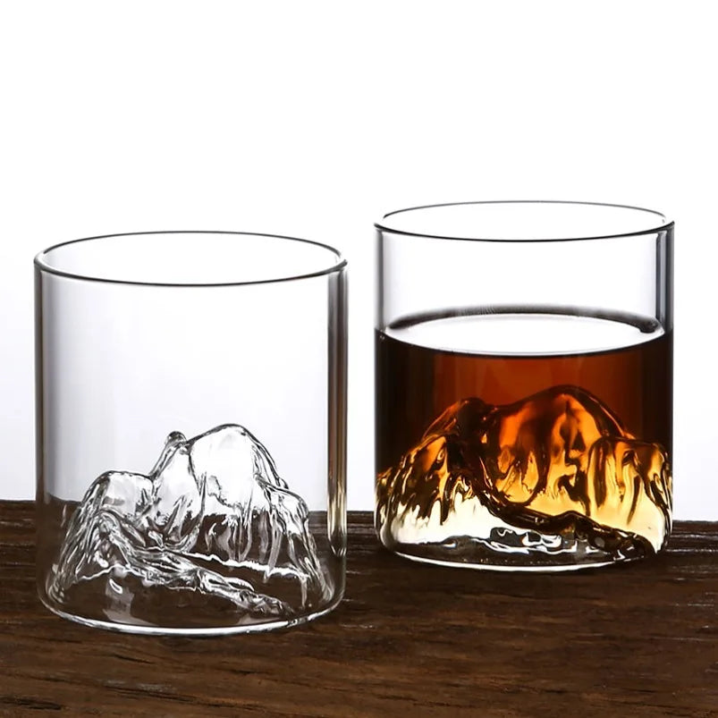 5 Oz 3D Guanshan Whiskey Glass – Transparent Crystal Drinking Cup for Whiskey, Cognac, Cocktails, Ice Wine & Bar Drinks