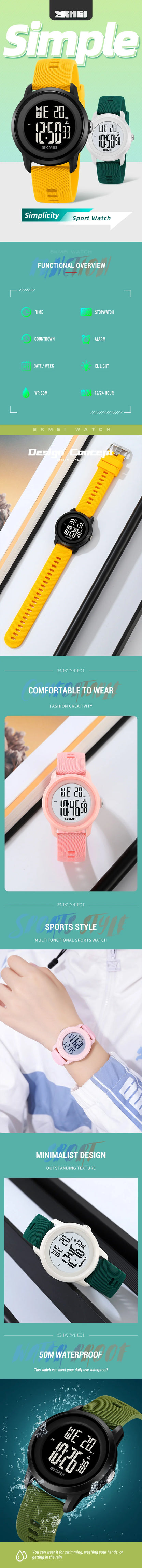 SKMEI 2218 Waterproof LED Digital Sport Watch (Unisex)