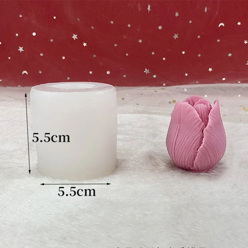 Molde de silicona grande de peonía para velas – Molde floral de rosa 3D para hacer velas, jabón, resina, yeso, hornear pasteles y manualidades de decoración del hogar