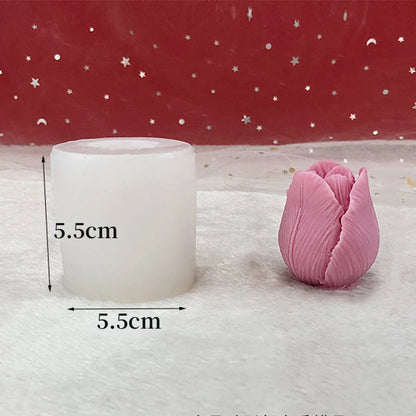 Molde de silicona grande de peonía para velas – Molde floral de rosa 3D para hacer velas, jabón, resina, yeso, hornear pasteles y manualidades de decoración del hogar