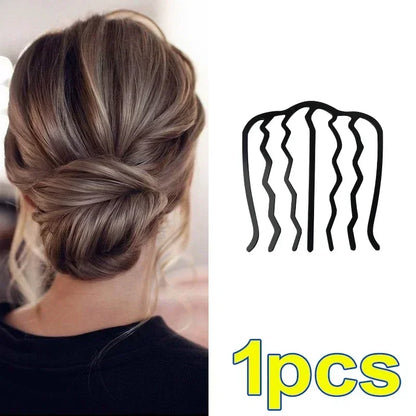 1/3PCS Black Metal Hair Fork Clips – Women's & Girls' Hair Pin Comb for Messy Buns, Updos & Side Styling, Elegant Hair Accessories