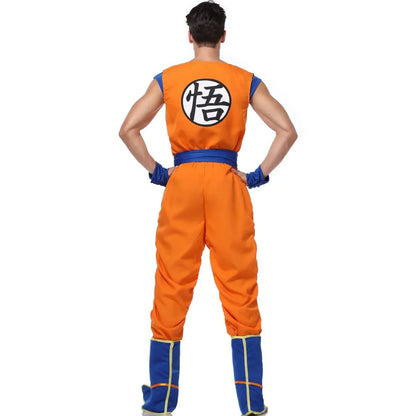 Orange Superhero Cosplay Costume for Adults – Anime Halloween Roleplay Masquerade Outfit