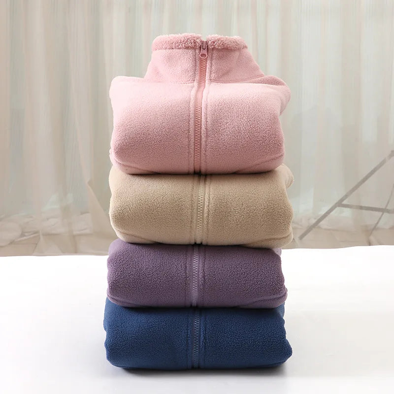 Teen Boys and Girls Winter Fleece Jacket, Thick Warm Windproof School Coat, Cozy Casual Outerwear for Older Teens and Young Adults