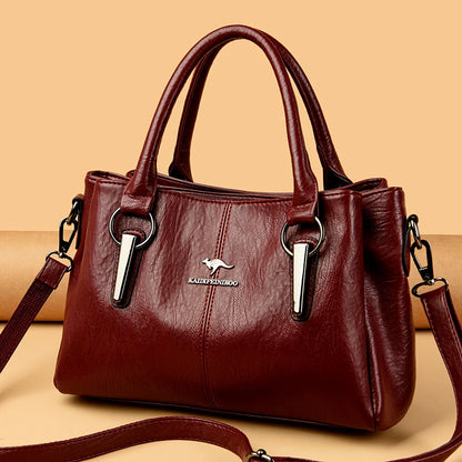 Genuine Cow Leather Women's Handbag Luxury Tote Shoulder Crossbody Messenger Bag