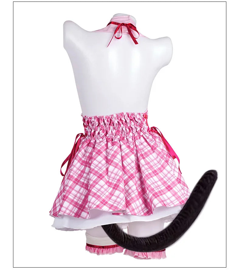 Chocola Catgirl Maid Cosplay Costume – Idol Halloween Dress (Anime Theatrical Outfit)