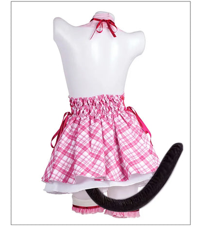 Chocola Catgirl Maid Cosplay Costume – Idol Halloween Dress (Anime Theatrical Outfit)