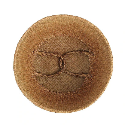 Cesta de mimbre de algas marinas Zerolife – Maceta colgante de ratán natural, cesto de ropa sucia, cesta de pícnic y cesta organizadora para el hogar Cesta Mimbre para plantas, ropa y decoración