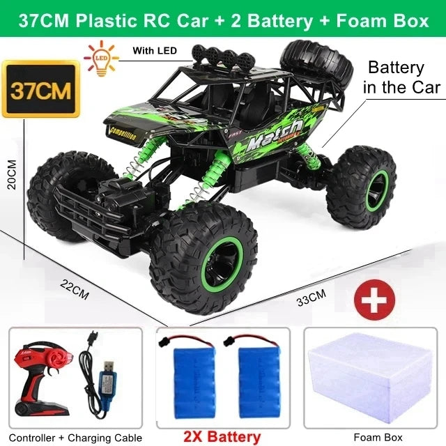 Oike Coche teledirigido 4x4 todoterreno 4WD RC Rock Crawler, coche RC de carreras y drifting todoterreno para niños y adultos