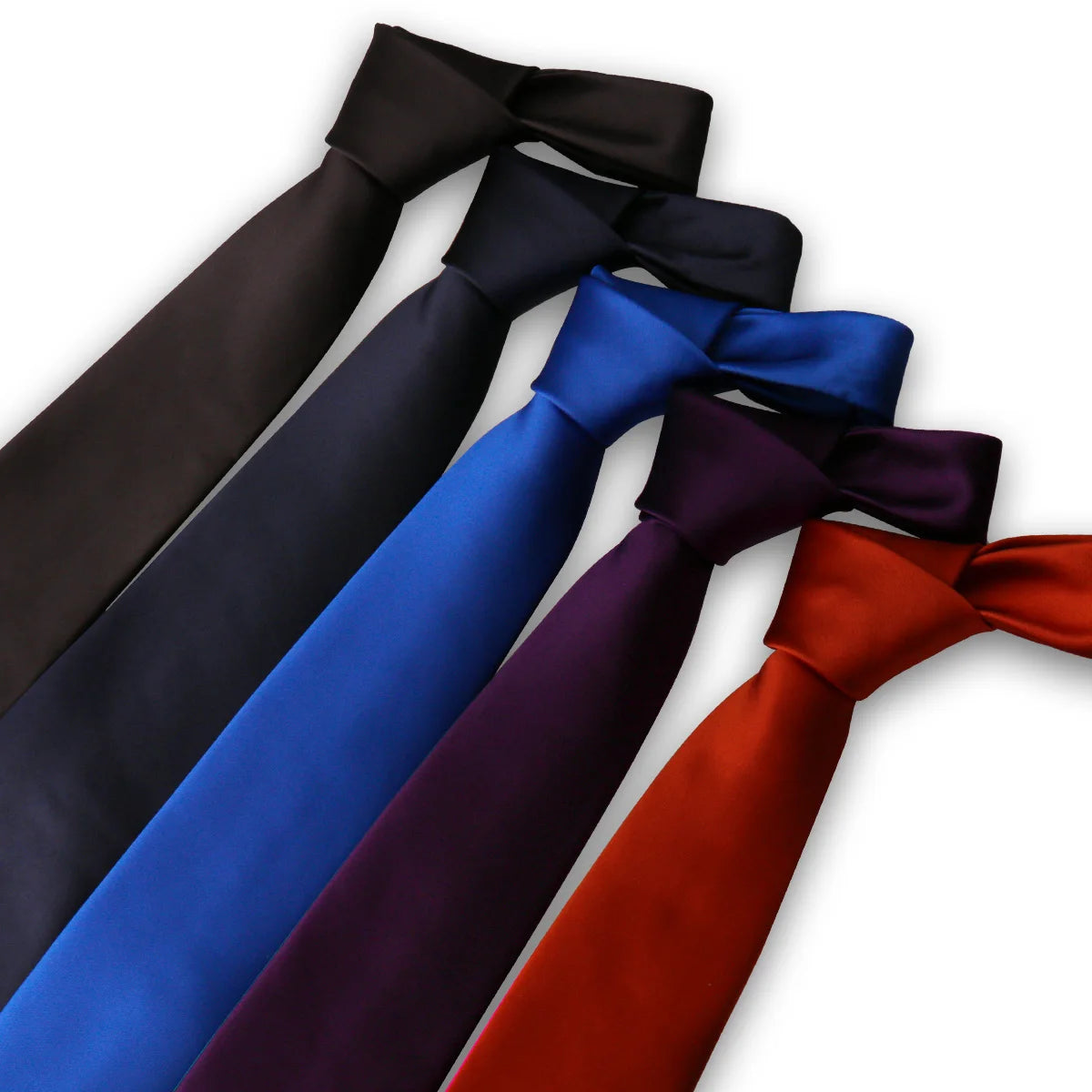 HUISHI Men's Waterproof Jacquard Necktie – 6cm Solid Dark Blue Tie for Business, Weddings & Formal Wear