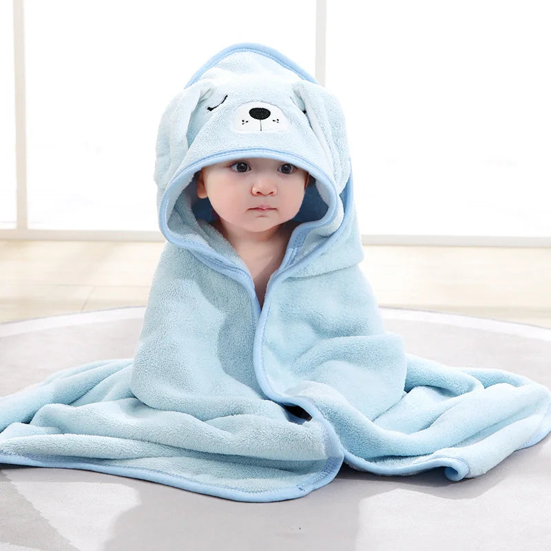 Toalla de Baño con Capucha para Bebé – Suave Manta de Baño y Arrullo para Recién Nacidos, Bebés y Niños Pequeños
