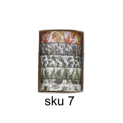 5 Rolls Romantic Flower Washi Tape Set – Cute Floral Decorative Tape for Journaling, Scrapbooking, Diary & Student DIY Crafts