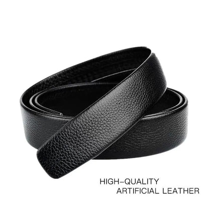 Men's 120cm Business Leather Belt – High-Quality Metal Automatic Buckle Work Belt, Adjustable Formal Waist Strap for Office & Daily Wear