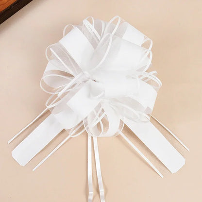 10-20 Lazos de cinta para coche de boda, decoración de envoltorio de regalo de Navidad, flores artesanales DIY, suministros para fiestas de cumpleaños, San Valentín