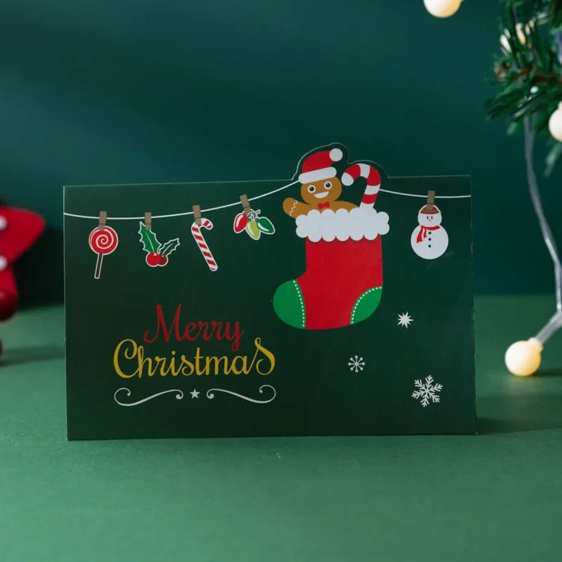 3D Folding Christmas Greeting Card – Merry Christmas & Happy New Year Gift Card for Xmas Party, Navidad & Holiday Decor