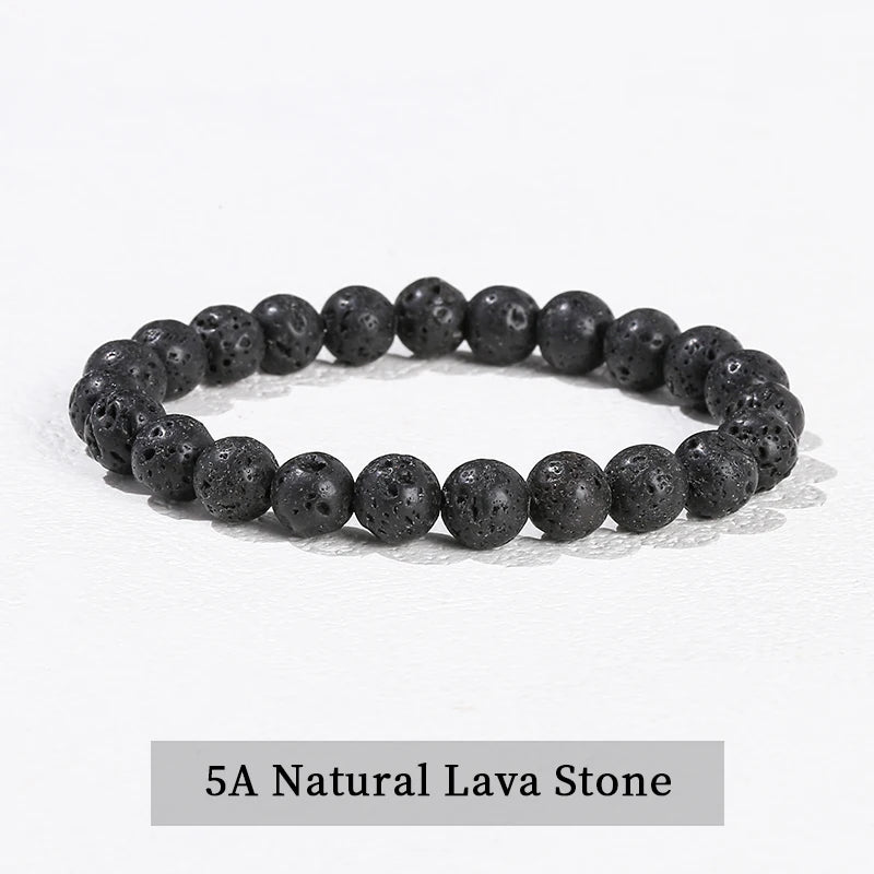 Bracelet en perles d'améthyste naturelle – Bracelet extensible en cristal véritable pour hommes et femmes, bijou de méditation yoga et accessoire de mode