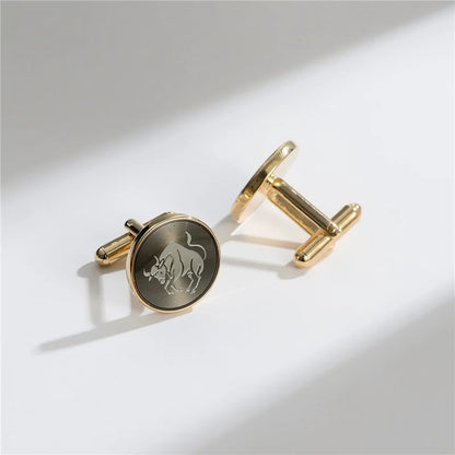 Luxury Copper Cufflinks for Men – Round & Square Shirt Cuff Links for Wedding, Business & Formal Wear | Men's Fashion Accessories Gift