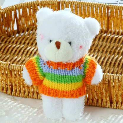 Cute Bear Plush Keychain with Sweater – Mini Stuffed Teddy Bear Pendant for Girls, Backpacks, Bags & Kids’ Gifts