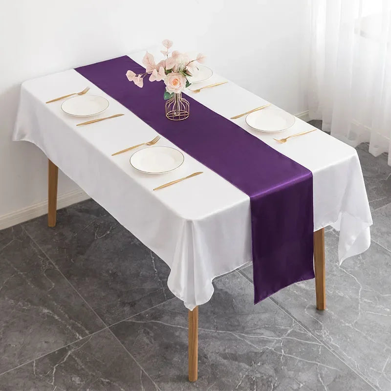 Luxury Satin Table Runner – Modern Elegant Pattern Table Decoration for Wedding, Birthday Party, Hotel, Banquet & Events