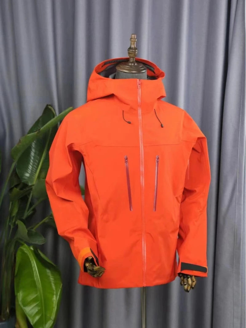 ARC SV 3-Layer Waterproof Hiking Jacket – Unisex Windproof Camping, Ski & Outdoor Shell Coat with Embroidered Bird Logo