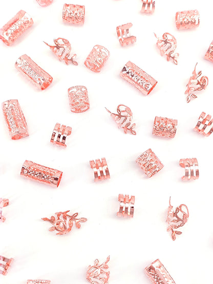 40/80PCS Anillos Huecos para el Pelo – Accesorios DIY de Joyería para Rastas para Mujeres y Niñas | Decoración para Trenzas y Peinados