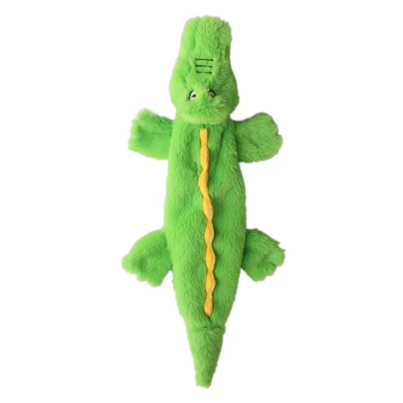 Funny Stuffingless Dog Toy – Durable Plush Squeaky Chew Toy with Crinkle Sound for Interactive Play & Boredom Relief
