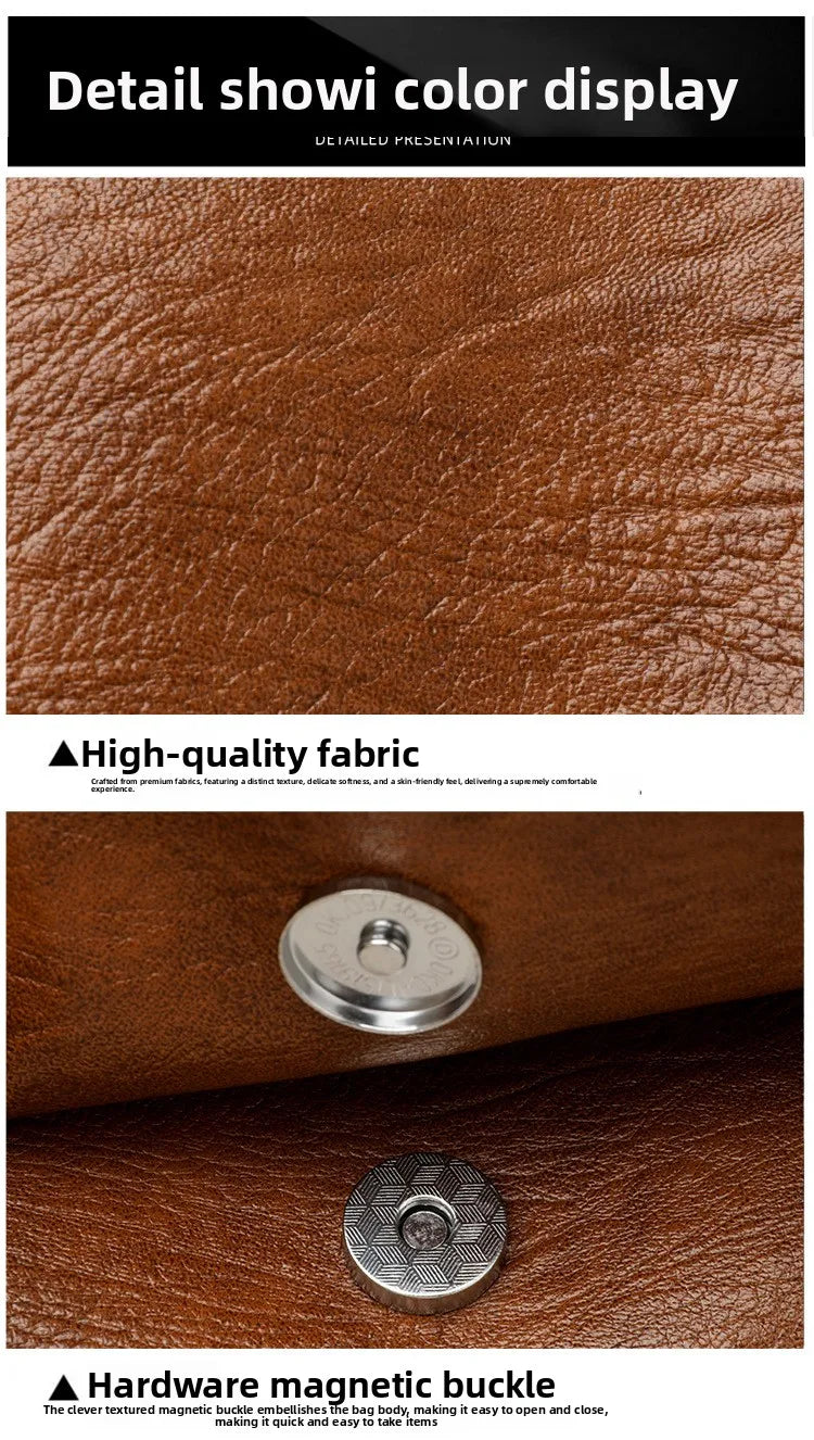 Sac bandoulière en cuir ciré huilé rétro – Sac à main texturé vintage avec rabat élégant, bandoulière réglable, sac à main décontracté classique pour femmes et usage quotidien