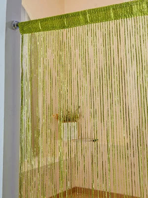 Cortina decorativa de hilos – Separador de ambientes con borlas para puertas, ventanas y decoración del hogar