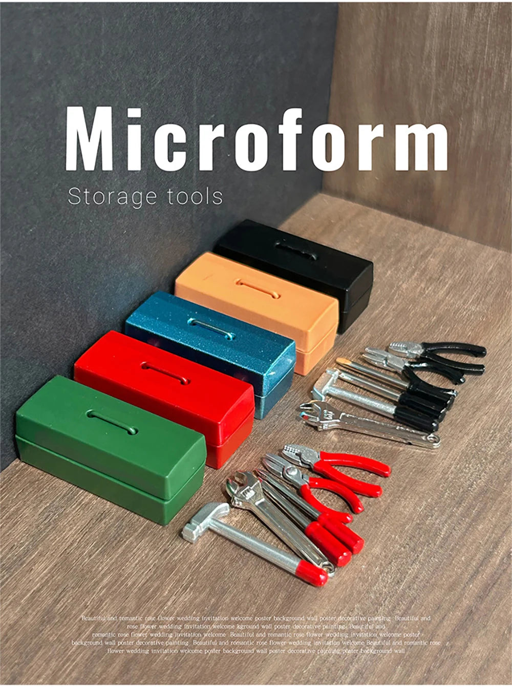 Miniature maison de poupée Kit d'outils – Clé, marteau, tournevis et pinces mini accessoires pour poupées Blythe, OB11, scènes de maison de poupée, loisirs créatifs et présentoirs de collection