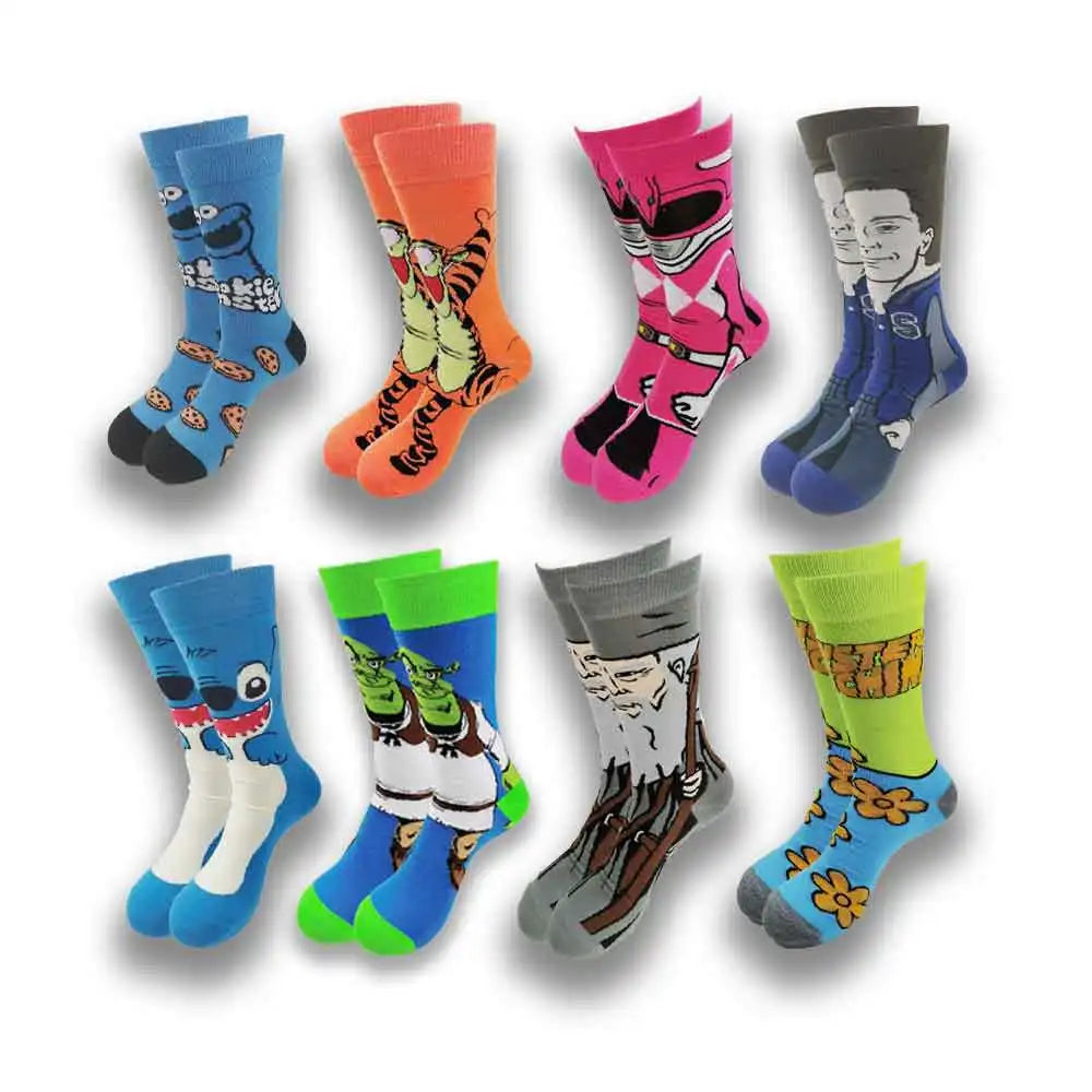 Funny Cartoon Character Socks – High-Quality Comfortable Novelty Socks for Men & Women, Latest Design