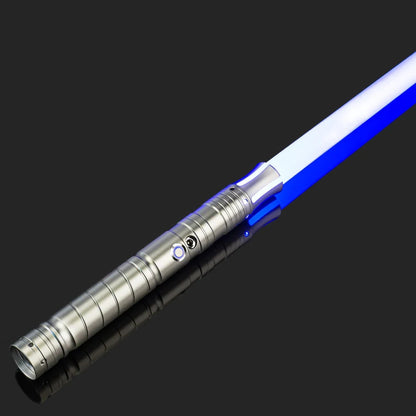 RGB Metal Lightsaber – Dueling Smooth Swing Laser Sword, 16 Color Changing & 16 Sound Effects, FOC Rave Flashing Toy Saber