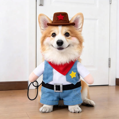Funny Halloween Pet Transformation Costume – Cute Costume Outfit for Small Dogs & Cats, Creative Pet Clothing for Halloween Parties & Dress-Up