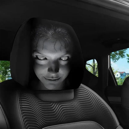 2 Fundas para Reposacabezas de Coche de Halloween con Temática de Terror – Fundas Elásticas Universales a Prueba de Polvo para Protección de Asientos