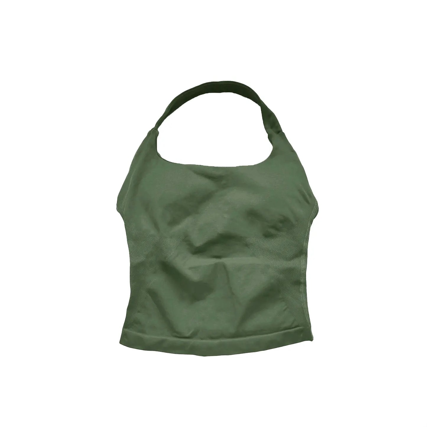Top Deportivo Largo con Tiras para Mujer NCLAGEN – Top Halter Acolchado para Gimnasio, Yoga, Pilates, Correr y Entrenamientos de Fitness