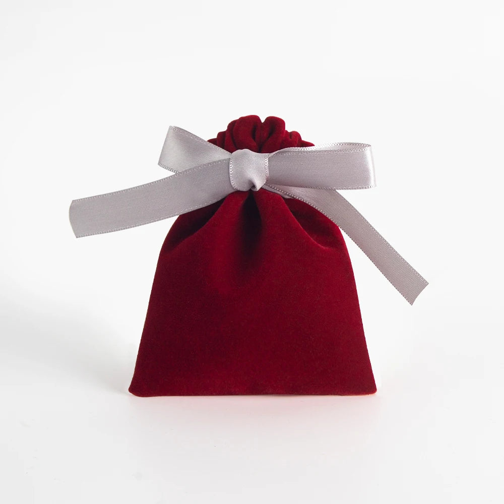 10 Bolsas de Terciopelo con Cordón – Bolsitas de Regalo con Cinta 10x12cm para Empaque de Joyas, Recuerdos de Boda, Almacenamiento de Viaje y Dulces