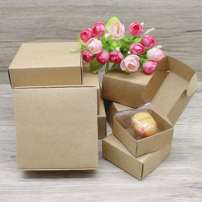 10 BOÎTES CADEAUX en papier kraft blanc avec fenêtre pour Noël, cadeaux, petites attentions et emballages de vente au détail