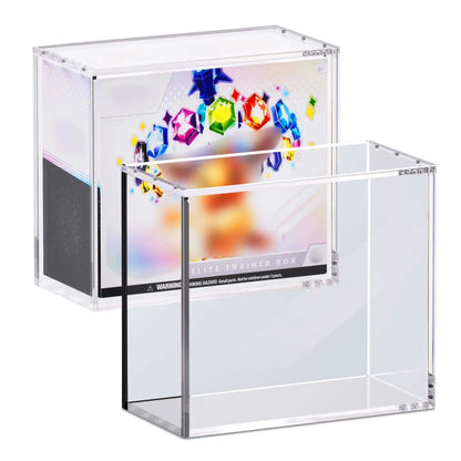 ETB Acrylic Display Box – Stackable Transparent Magnetic Storage Case for Elite Trainer Boxes (Dustproof Protector)