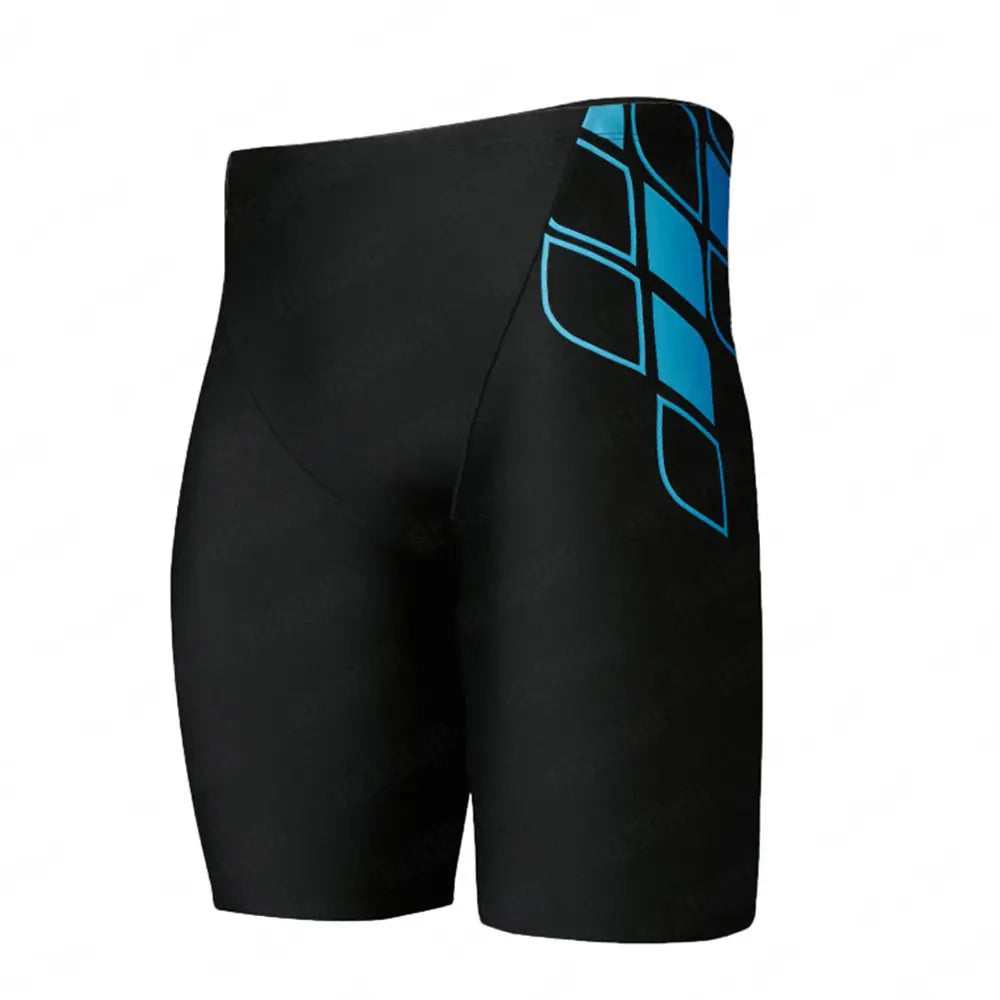 Men's Swim Jammers – Quick-Dry Elastic Swimming Trunks for Beach, Surfing, Diving & Athletic Training