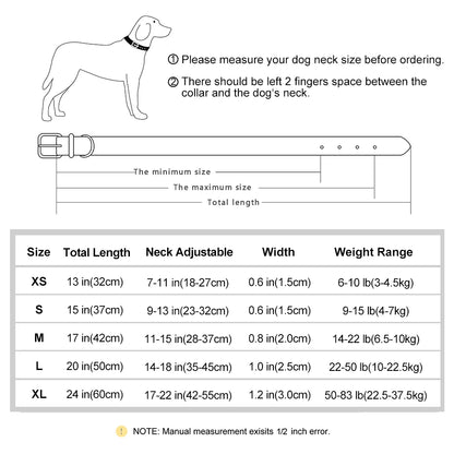 Collar de perro de piel sintética personalizado con placa de identificación grabada gratuita – Collar ajustable suave acolchado para perros pequeños, medianos y grandes