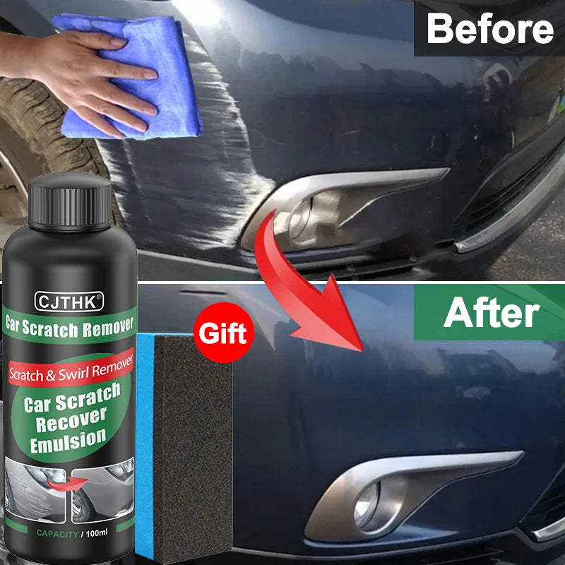 Remueve Arañazos y Pulimento para Coche – Reparador de Pintura, Eliminador de Remolinos y Cera Antirrayaduras