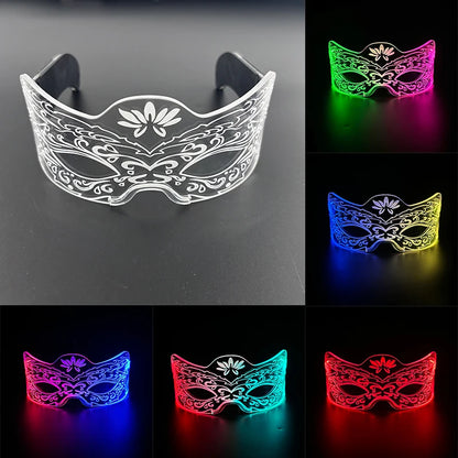 LED Luminous Party Glasses – Futuristic Rainbow Space & Robot Rave Goggles with Star Lights for Concerts, DJ Events, Masquerade & Y2K Parties