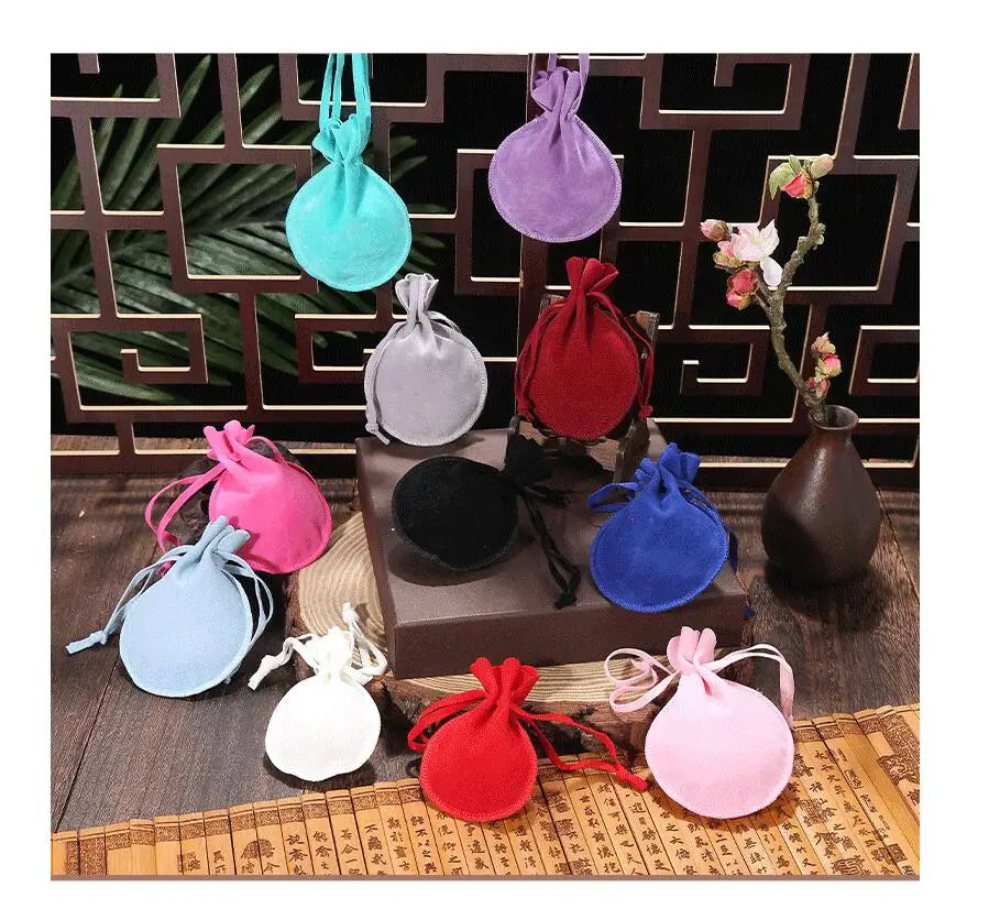 10PCS Velvet Drawstring Jewelry Pouches for Rings, Earrings, Gifts, Candy & Retail Packaging