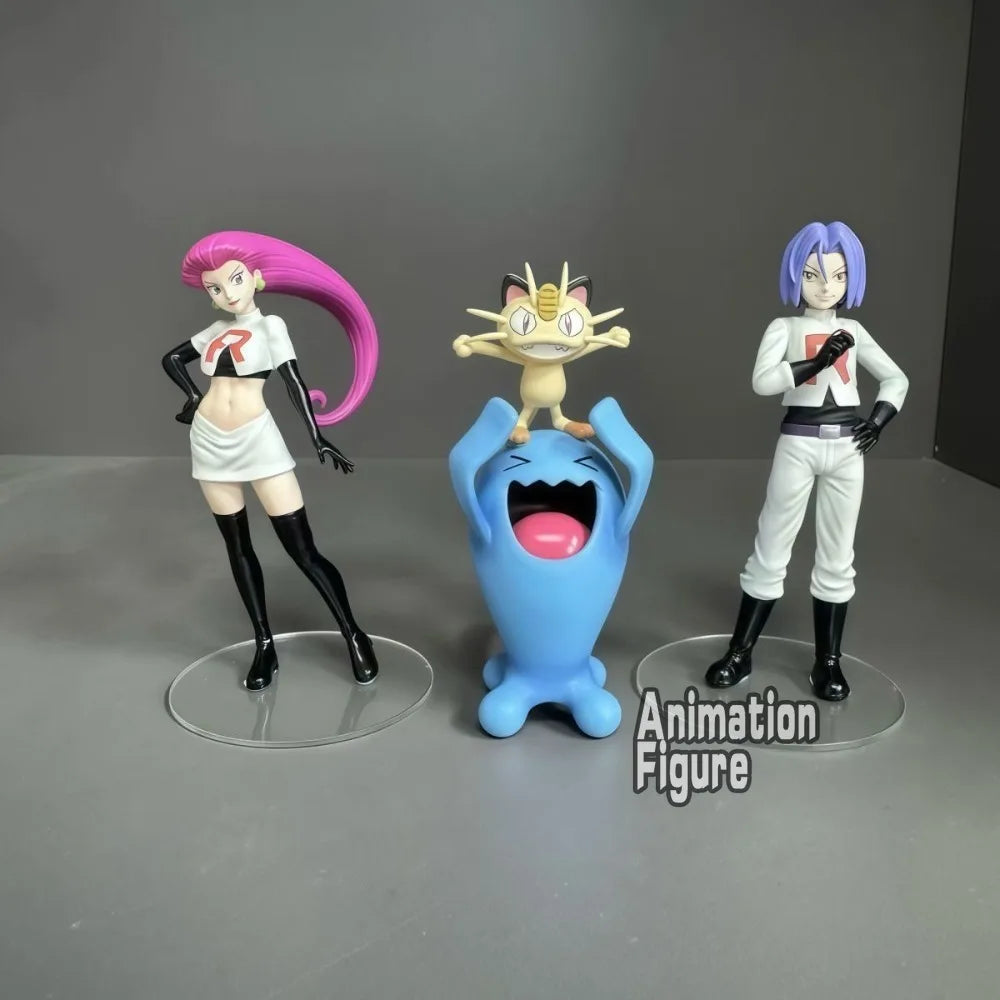 Figuras de acción de Pokémon Team Rocket – Estatuas de modelos de anime coleccionables de PVC de 3-11 cm para exhibición de escritorio, colección y regalos