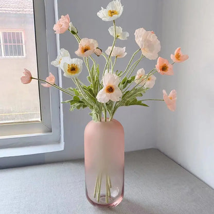 4 Heads Artificial Poppy Bouquet – Realistic Faux Flowers for Home Décor, Garden, Wedding Decoration, Party Arrangements & DIY Floral Projects
