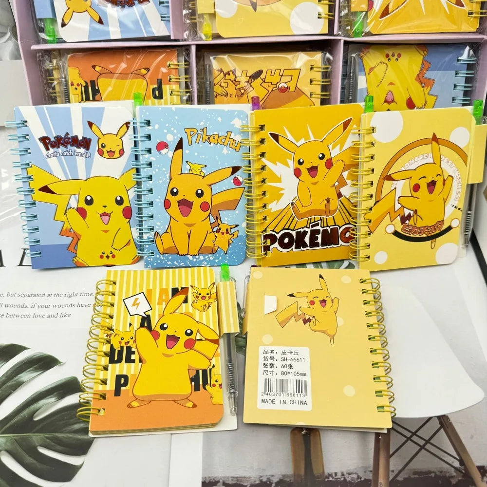 Pokémon Pikachu Notebook – Cute Cartoon Coil Diary School & Office Supplies (Portable Journal)