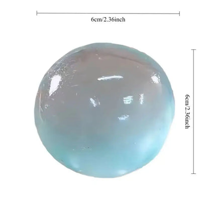 Blue Coconut Oil Squishy Ball – Soft Transparent Quick-Rebound Squeeze Toy, Slow Rising Stress Relief Maltose Squishy Fidget Toy