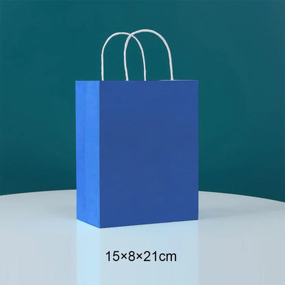 Bolsas de regalo de papel kraft de 5/10/25/50 piezas con asas – Bolsas de regalo y dulces de 10 colores para cumpleaños, bodas, baby showers y empaques de regalo