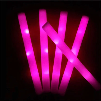 LED Glow Foam Sticks – RGB Light-Up Cheer Sticks for Weddings, Birthdays, Concerts & Parties