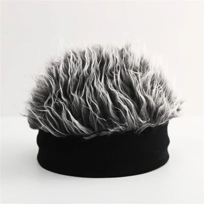 Fashionable Hip-hop Style Decorative Cosplay Wig Knitted Cap – Personalized Party Wig Cap for Hip-hop Outfit & Costume Wear